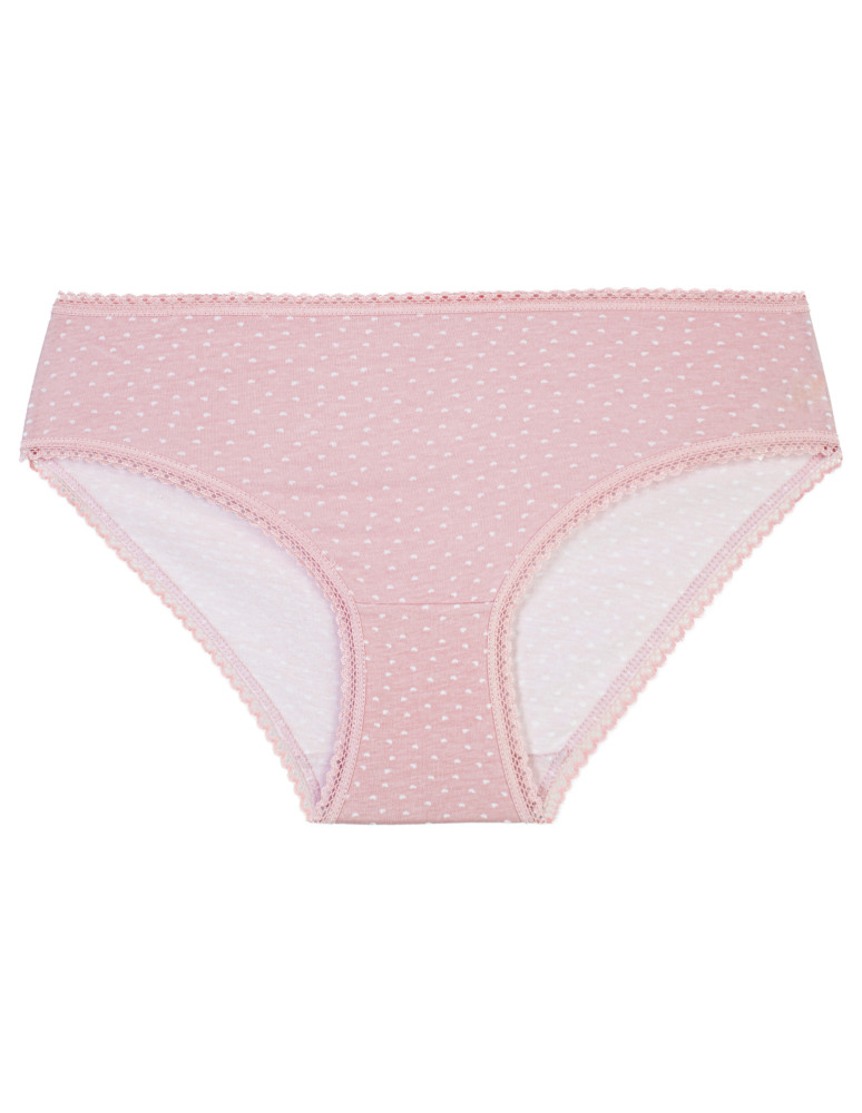 Majtki figi - Figi damskie bikini bawełniane w drobne serduszka i gładkie bez wzoru 6-pak WIELOKOLOROWY  - produkt moraj.pl 2