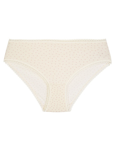 Majtki figi - Figi damskie bikini bawełniane w drobne serduszka i gładkie bez wzoru 6-pak WIELOKOLOROWY - produkt 5