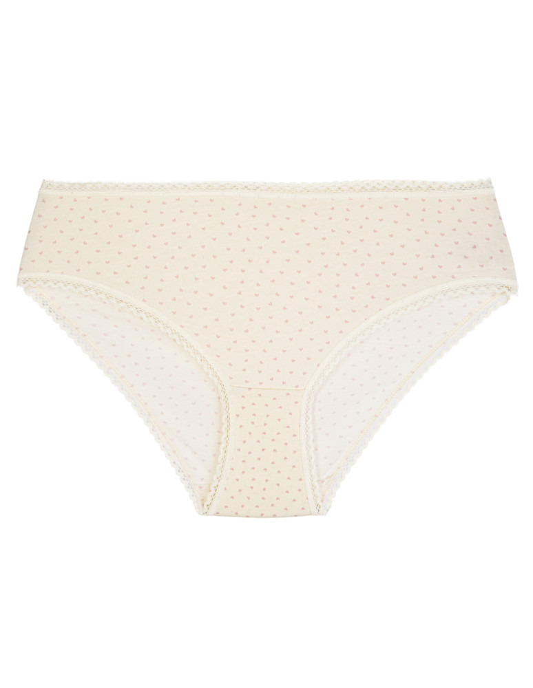 Majtki figi - Figi damskie bikini bawełniane w drobne serduszka i gładkie bez wzoru 6-pak WIELOKOLOROWY  - produkt moraj.pl 5