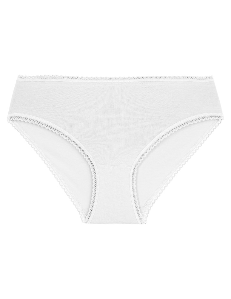 Majtki figi - Figi damskie bikini bawełniane w drobne serduszka i gładkie bez wzoru 6-pak WIELOKOLOROWY  - produkt moraj.pl 6