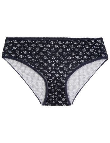 Majtki figi - Wygodne figi damskie bikini bawełniane gładkie i wzorzyste w kwiatki zestaw 6-pak WIELOKOLOROWY - produkt 4