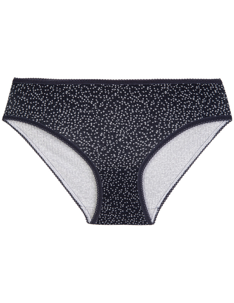 Majtki figi - Wygodne figi damskie bikini bawełniane gładkie i wzorzyste w kwiatki zestaw 6-pak WIELOKOLOROWY - produkt moraj.pl 5