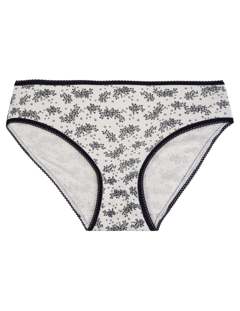 Majtki figi - Wygodne figi damskie bikini bawełniane gładkie i wzorzyste w kwiatki zestaw 6-pak WIELOKOLOROWY - produkt moraj.pl 7