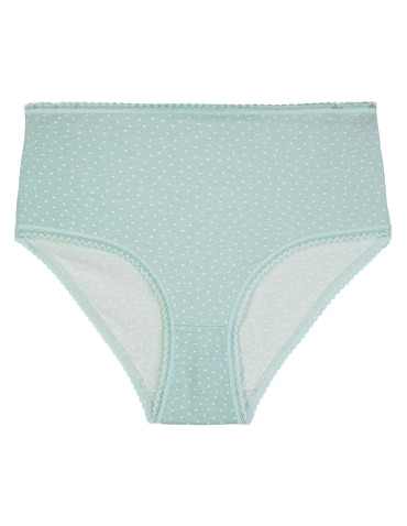 Majtki z wysokim stanem - Figi damskie maxi bikini bawełniane z wysokim stanem pastelowe kolory 6-pak WIELOKOLOROWY - produkt 4