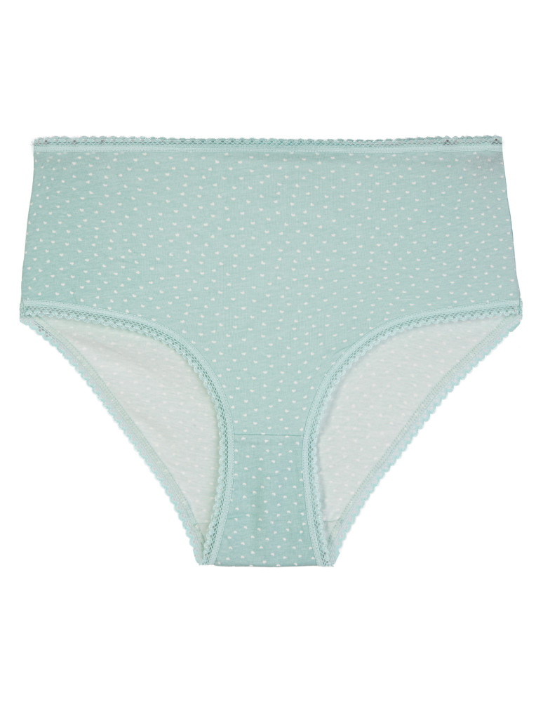 Majtki z wysokim stanem - Figi damskie maxi bikini bawełniane z wysokim stanem pastelowe kolory 6-pak WIELOKOLOROWY - produkt moraj.pl 4