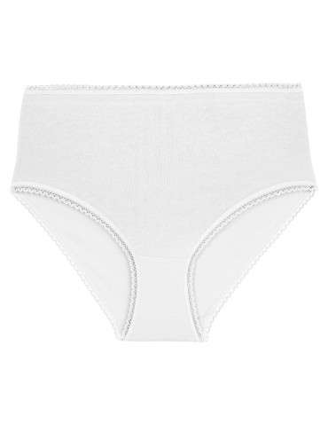 Majtki z wysokim stanem - Figi damskie maxi bikini bawełniane z wysokim stanem pastelowe kolory 6-pak WIELOKOLOROWY - produkt 5
