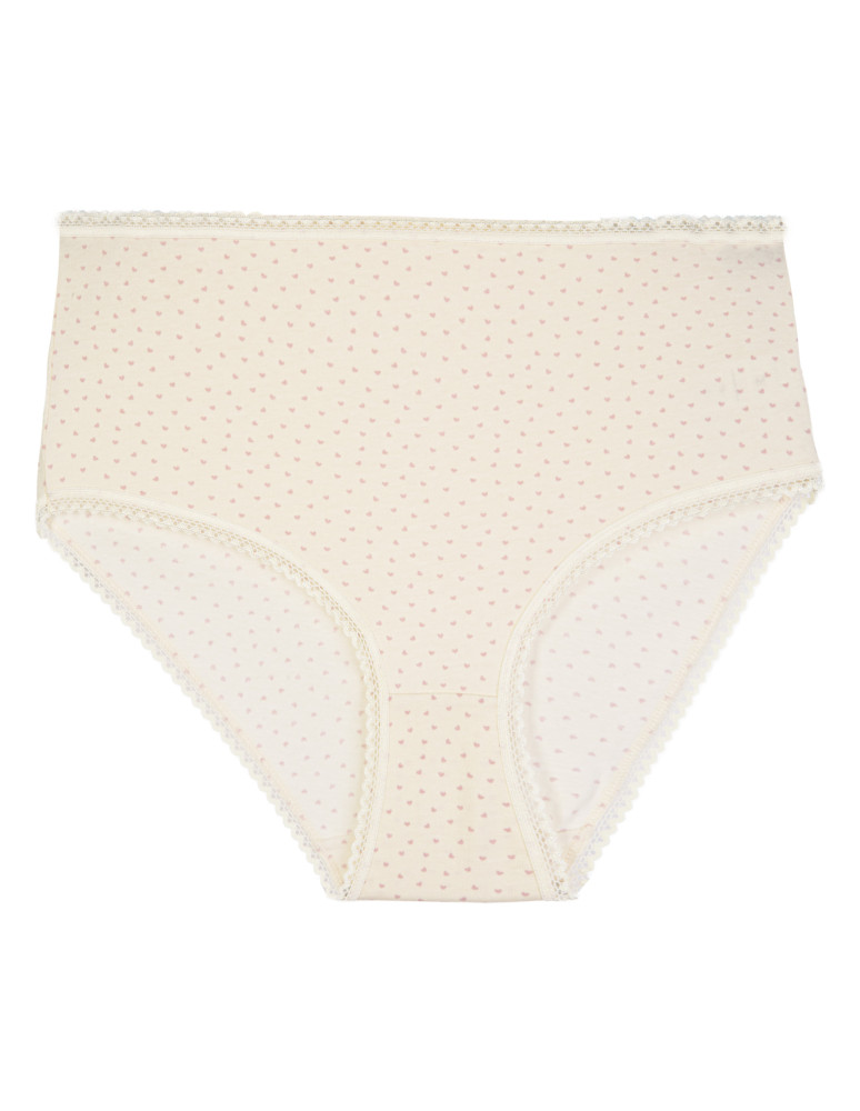 Majtki z wysokim stanem - Figi damskie maxi bikini bawełniane z wysokim stanem pastelowe kolory 6-pak WIELOKOLOROWY - produkt moraj.pl 6