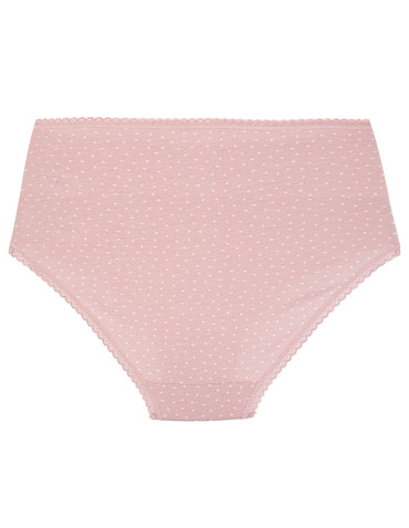 Majtki z wysokim stanem - Figi damskie maxi bikini bawełniane z wysokim stanem pastelowe kolory 6-pak WIELOKOLOROWY - produkt 7
