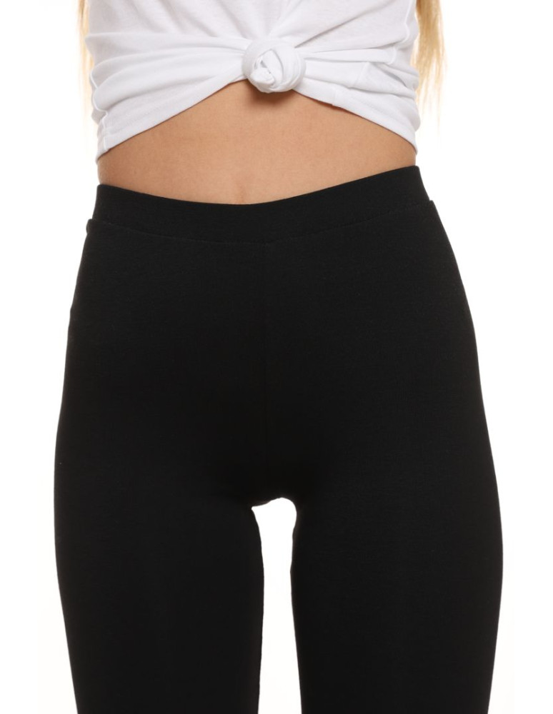 Legginsy damskie - Klasyczne czarne legginsy ocieplane damskie CZARNY - produkt moraj.pl 8