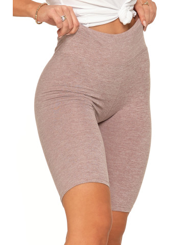 Legginsy damskie - Legginsy damskie wysoki stan typu kolarka peach touch BEŻOWY - produkt 8