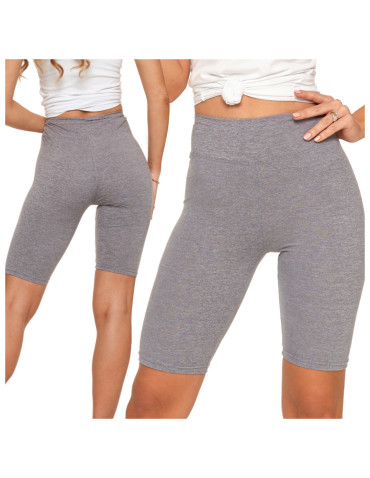 Legginsy damskie - Legginsy damskie wysoki stan typu kolarka peach touch GRAFIT - produkt 5