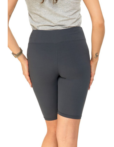 Legginsy damskie - Legginsy damskie wysoki stan typu kolarka peach touch SZARY - produkt 5