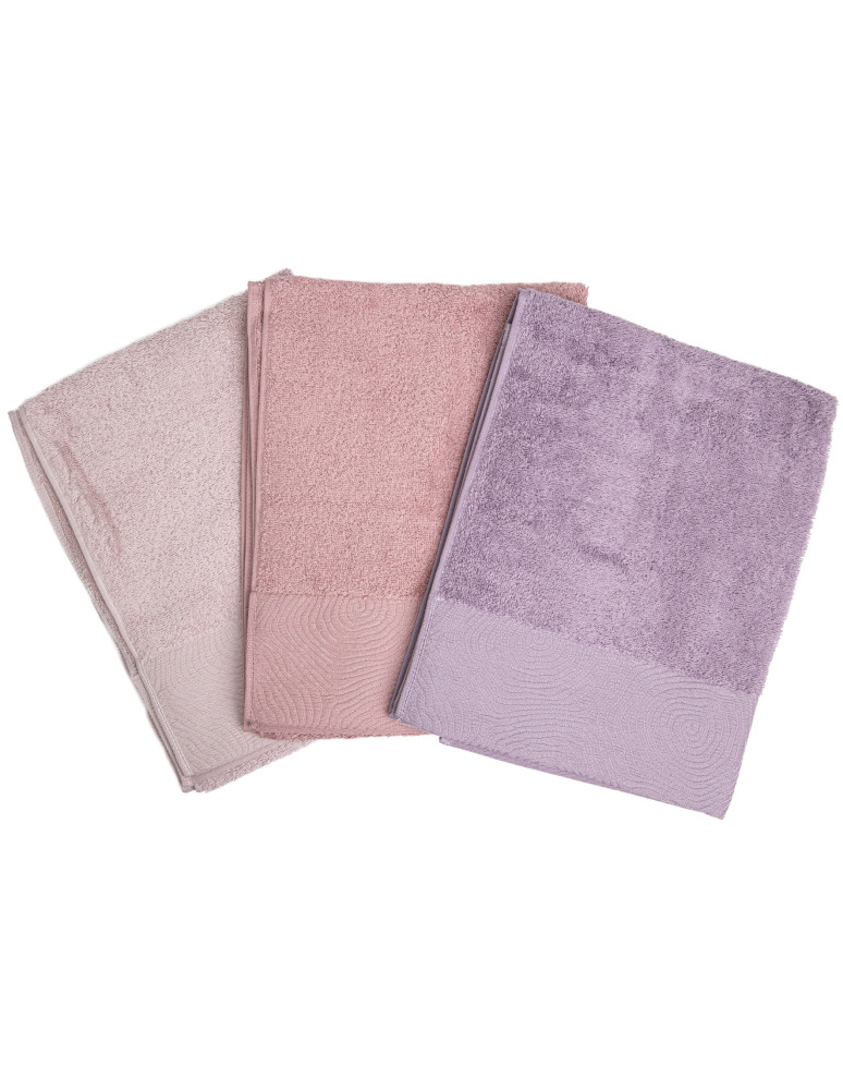 Kąpielowe - Ręcznik łazienkowy bawełniany 50x100 cm miękki i chłonny z żakardową bordiurą lurex RÓŻOWY  - produkt moraj.pl 4
