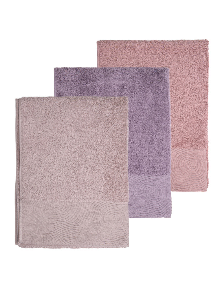 Kąpielowe - Ręcznik łazienkowy bawełniany 50x100 cm miękki i chłonny z żakardową bordiurą lurex RÓŻOWY  - produkt moraj.pl 3