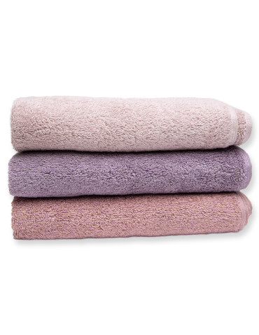 Kąpielowe - Ręcznik łazienkowy bawełniany 50x100 cm miękki i chłonny z żakardową bordiurą lurex RÓŻOWY - produkt 5
