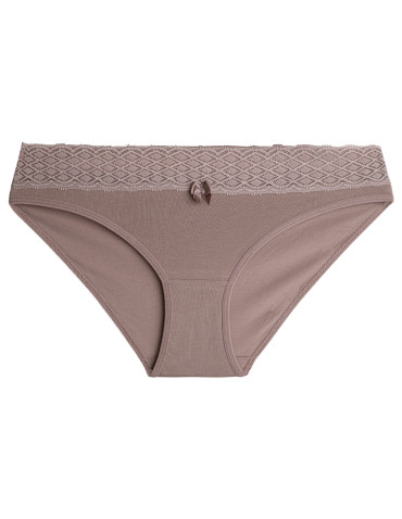 Majtki damskie bikini z miękkiego modalu figi z koronkowym pasem 3-pak - produkt 2