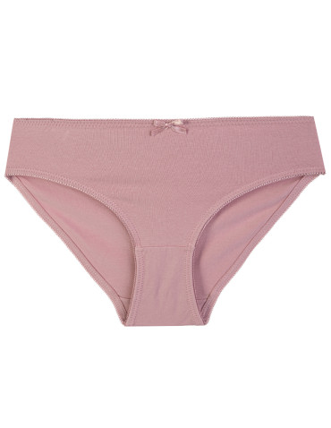 Figi damskie bikini bawełniane gładkie z kokardką zestaw 3-pak  - produkt 2