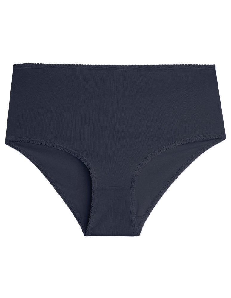 Majtki z wysokim stanem - Majtki damskie maxi bikini z bawełny wysoki stan gładkie i wzorzyste duży zestaw 7-pak WIELOKOLOROWY  - produkt moraj.pl 4