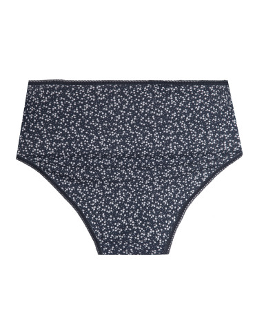 Majtki z wysokim stanem - Majtki damskie maxi bikini z bawełny wysoki stan gładkie i wzorzyste duży zestaw 7-pak WIELOKOLOROWY - produkt 3