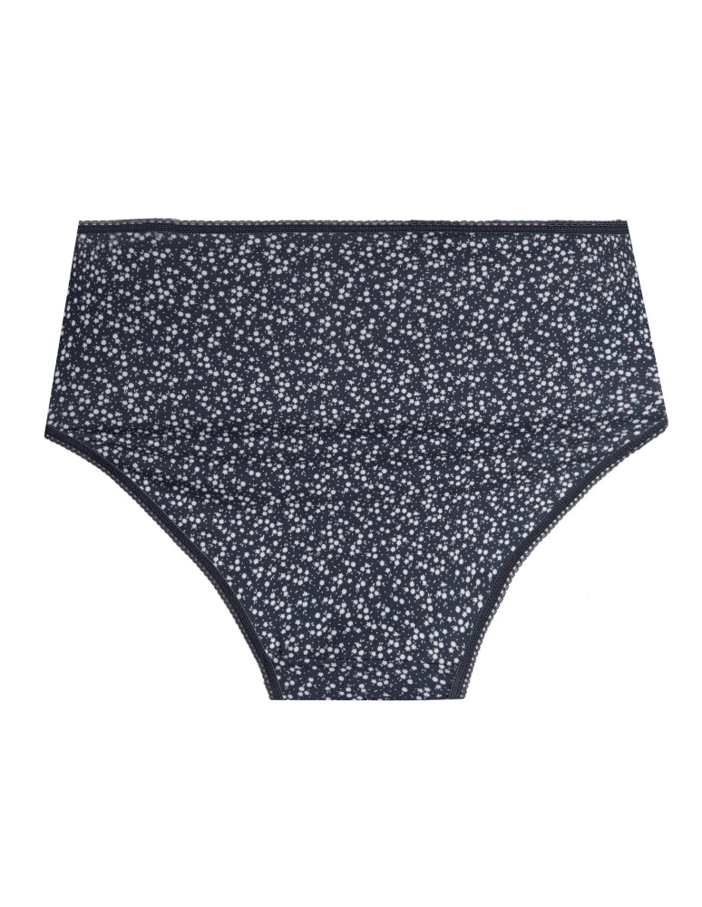 Majtki z wysokim stanem - Majtki damskie maxi bikini z bawełny wysoki stan gładkie i wzorzyste duży zestaw 7-pak WIELOKOLOROWY  - produkt moraj.pl 3