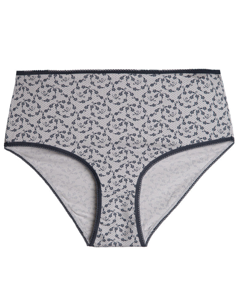 Majtki z wysokim stanem - Majtki damskie maxi bikini z bawełny wysoki stan gładkie i wzorzyste duży zestaw 7-pak WIELOKOLOROWY  - produkt moraj.pl 6