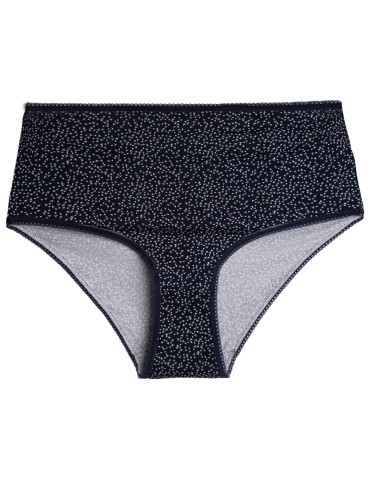 Majtki z wysokim stanem - Majtki damskie maxi bikini z bawełny wysoki stan gładkie i wzorzyste duży zestaw 7-pak WIELOKOLOROWY - produkt 7