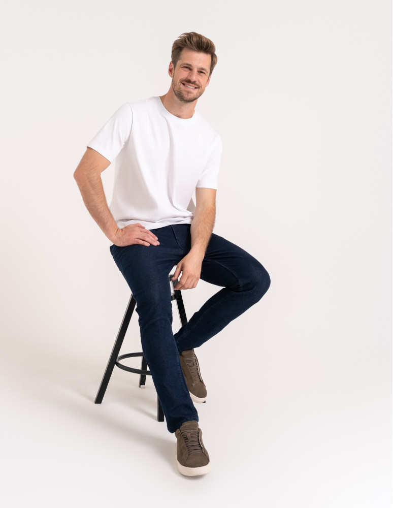 Spodnie męskie - Spodnie męskie jeansy proste nogawki JEANS - produkt moraj.pl 1