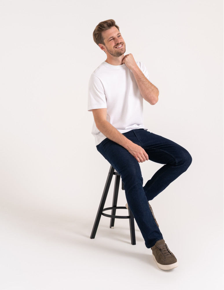 Spodnie męskie - Spodnie męskie jeansy proste nogawki JEANS  - produkt moraj.pl 2