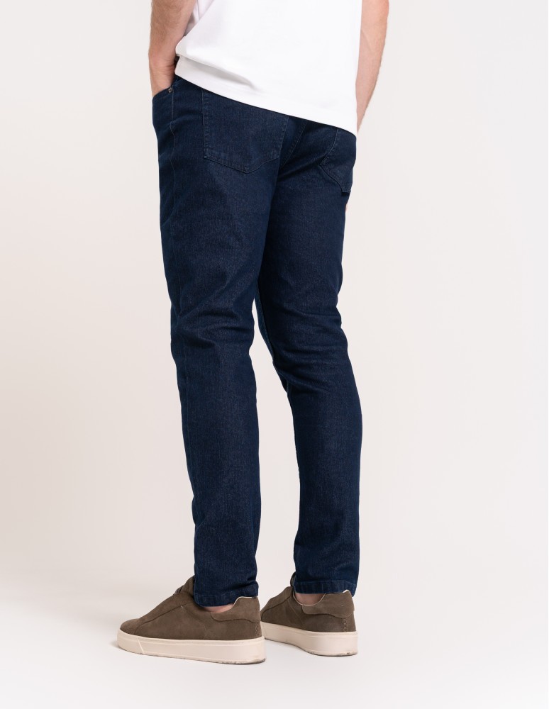 Spodnie męskie - Spodnie męskie jeansy proste nogawki JEANS  - produkt moraj.pl 3