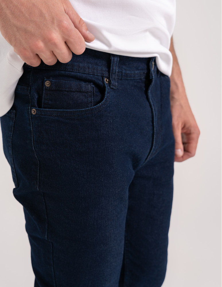Spodnie męskie - Spodnie męskie jeansy proste nogawki JEANS  - produkt moraj.pl 4