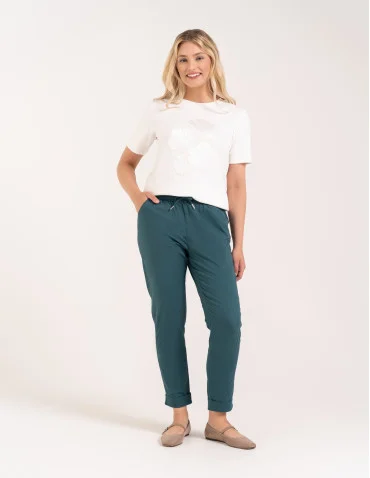 Spodnie damskie jogger w stylu casual z bawełny