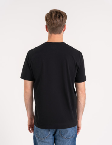 Koszulki z kr&oacute;tkim rękawem - T-shirt męski bawełniany 100% z kr&oacute;tkim rękawem koszulka męska z nadrukiem CZARNY - produkt 5