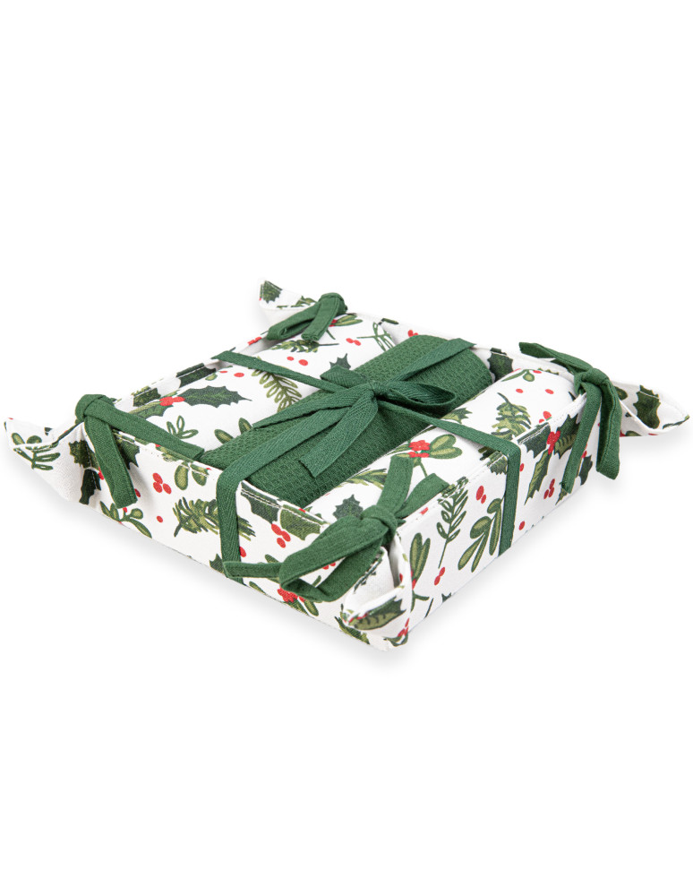 Kuchenne - Zestaw ręczników kuchennych w koszyczku 40x70 cm ściereczki kuchenne na prezent WIELOKOLOROWY - produkt moraj.pl 3