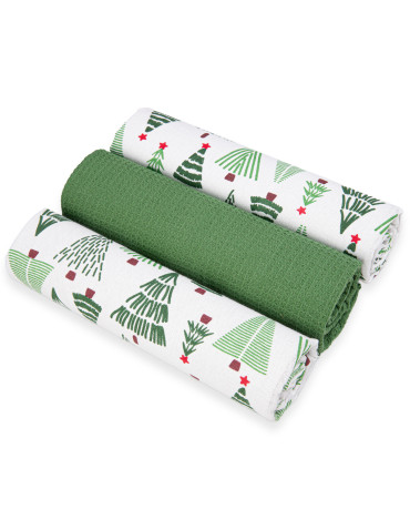 Kuchenne - Zestaw ściereczek kuchennych na prezent 100% bawełniane świąteczne ręczniki kuchenne 40x70 cm WIELOKOLOROWY - produkt 4
