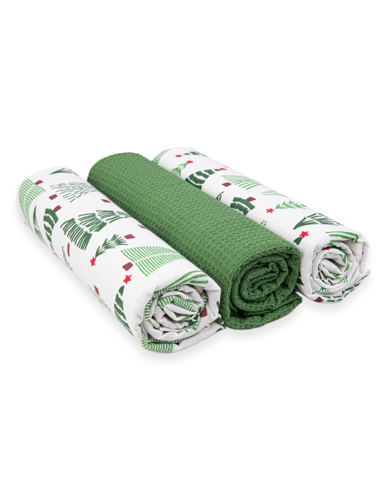 Kuchenne - Zestaw ściereczek kuchennych na prezent 100% bawełniane świąteczne ręczniki kuchenne 40x70 cm WIELOKOLOROWY - produkt moraj.pl 7