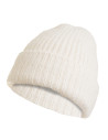 Czapka damska zimowa prążkowana beanie bardzo miękka i ciepła BIAŁY