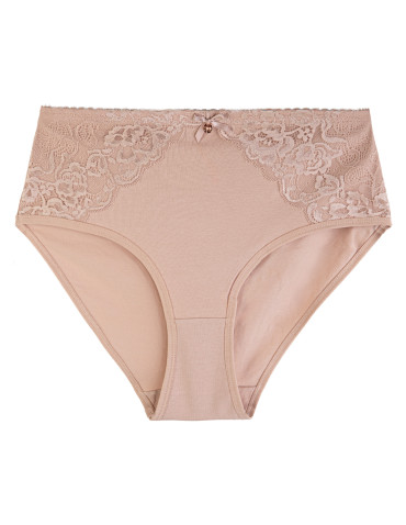 Majtki z wysokim stanem - Majtki damskie Maxi bikini z wysokim stanem i koronką 3-pak WIELOKOLOROWY - produkt 3