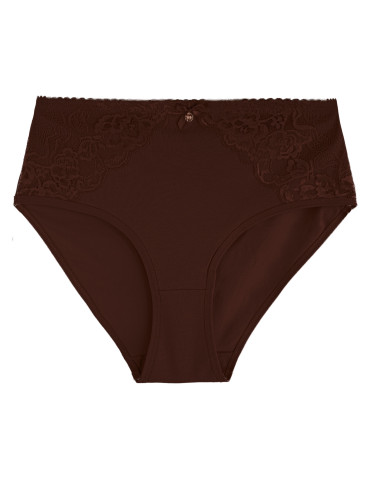 Majtki z wysokim stanem - Majtki damskie Maxi bikini z wysokim stanem i koronką 3-pak WIELOKOLOROWY - produkt 4