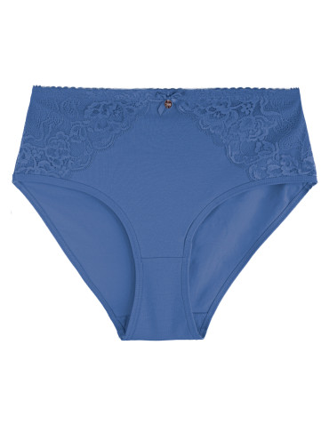 Majtki damskie Maxi bikini z wysokim stanem i koronką 3-pak - WIELOKOLOROWY  - produkt 2