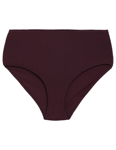 Majtki z wysokim stanem - Figi damskie bawełniane majtki elastyczne maxi bikini z wyższym stanem 5-pak WIELOKOLOROWY - produkt 5