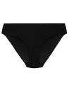 Majtki damskie bezszwowe bikini ultracienkie second skin prążkowane CZARNY