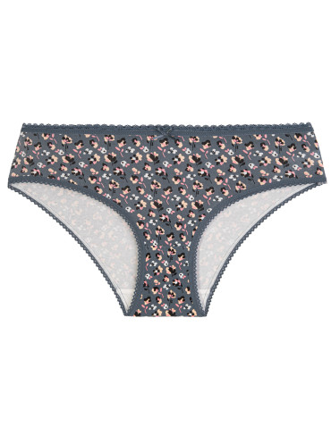 Majtki damskie bawełniane bikini z kokardką i koronką 3-pak  - produkt 2