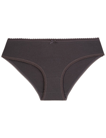 Majtki figi - Majtki damskie bawełniane bikini z kokardką i koronką 3-pak  - produkt 4