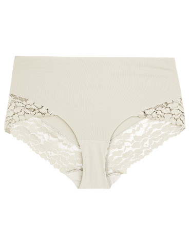 Majtki z wysokim stanem - Majtki damskie maxi bikini wysokie modelujące z koronkowym wykończeniem 3-pak WIELOKOLOROWY - produkt 5