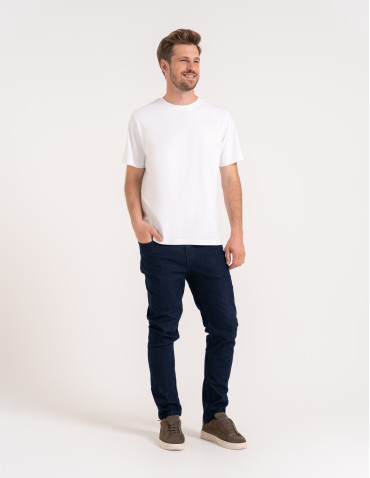 T-shirty basic - T-shirt męski z bawełny merceryzowanej 100% Premium koszulka gładka z krótkim rękawem BIAŁY - produkt 6