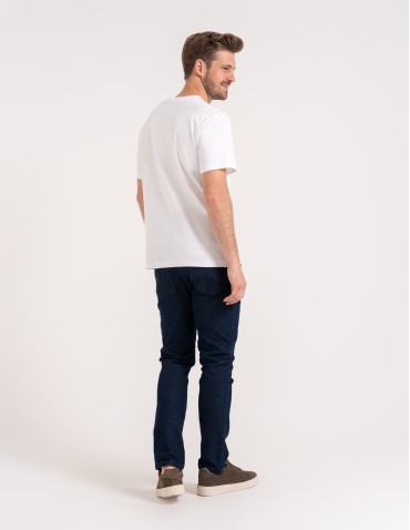T-shirty basic - T-shirt męski z bawełny merceryzowanej 100% Premium koszulka gładka z krótkim rękawem BIAŁY - produkt 7