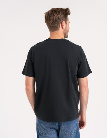 T-shirty basic - T-shirt męski z bawełny merceryzowanej 100% Premium koszulka gładka z krótkim rękawem CZARNY - produkt 6