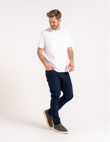 T-shirty basic - T-shirt męski z bawełny merceryzowanej 100% Premium koszulka gładka z krótkim rękawem BIAŁY - produkt 4