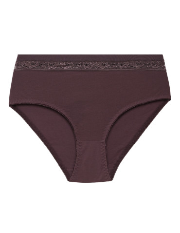 Majtki z wysokim stanem - Majtki damskie maxi bikini z wysokim stanem i koronką zestaw 3-pak WIELOKOLOROWY - produkt 4