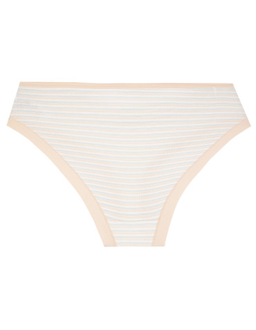 Majtki figi - Majtki damskie figi bikini z modalu w paski prążkowane zestaw 3-pak WIELOKOLOROWY - produkt 4